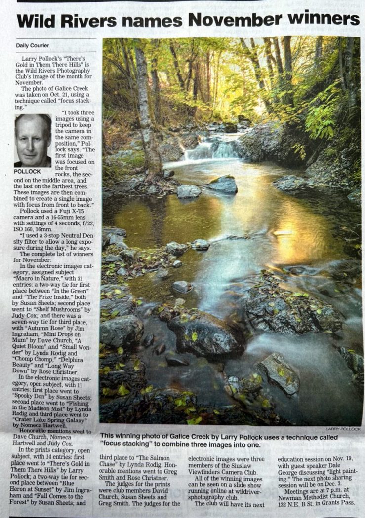 Courier Newspaper Article on Larry Pollock November 2025