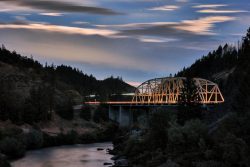 Hellgate Bridge Blue Moon - By Larry Pollock