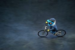 Little BMX Rider by Larry Pollock
